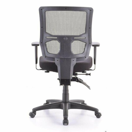 Homeroots Black Mesh & Fabric Chair 26.4 x 24.8 x 37.4 in. 372410